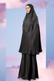Telekung ARJANA Blossoms in Black