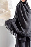 Telekung ARJANA Fileya in Black with Swarovski Crystal