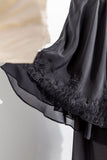 Telekung ARJANA Fileya in Black with Swarovski Crystal