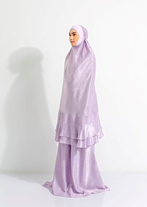 Telekung ARJANA Daisies in Lilac